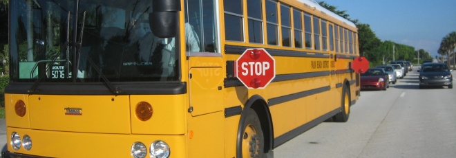 school bus fitted with camera technology