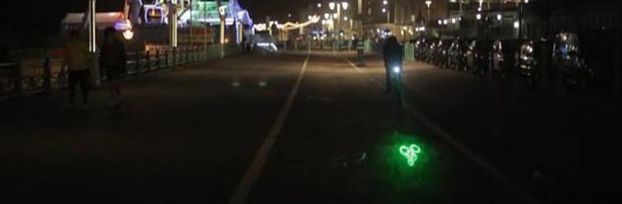 Laser bicycle light