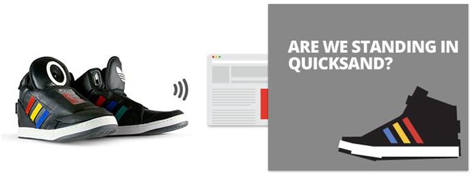 talking google shoes