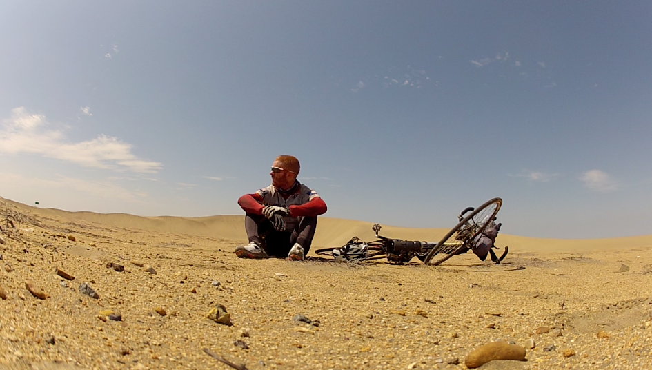 Sean takes a break in the Attacama Desert in Peru