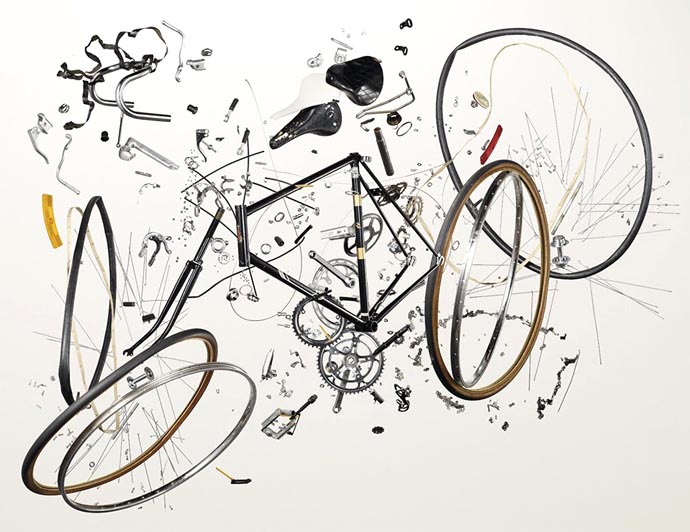 exploded bicycle