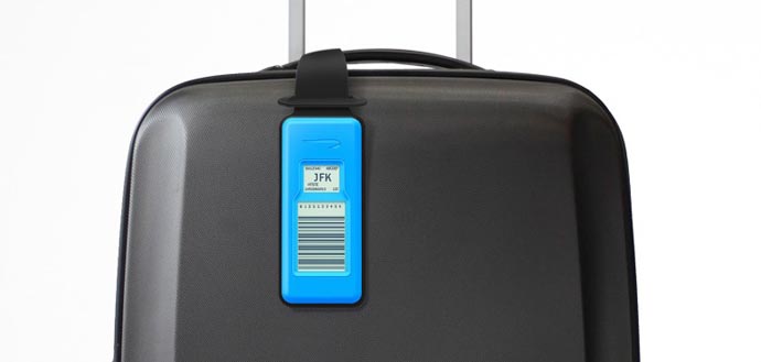 British Airways digital luggage tag