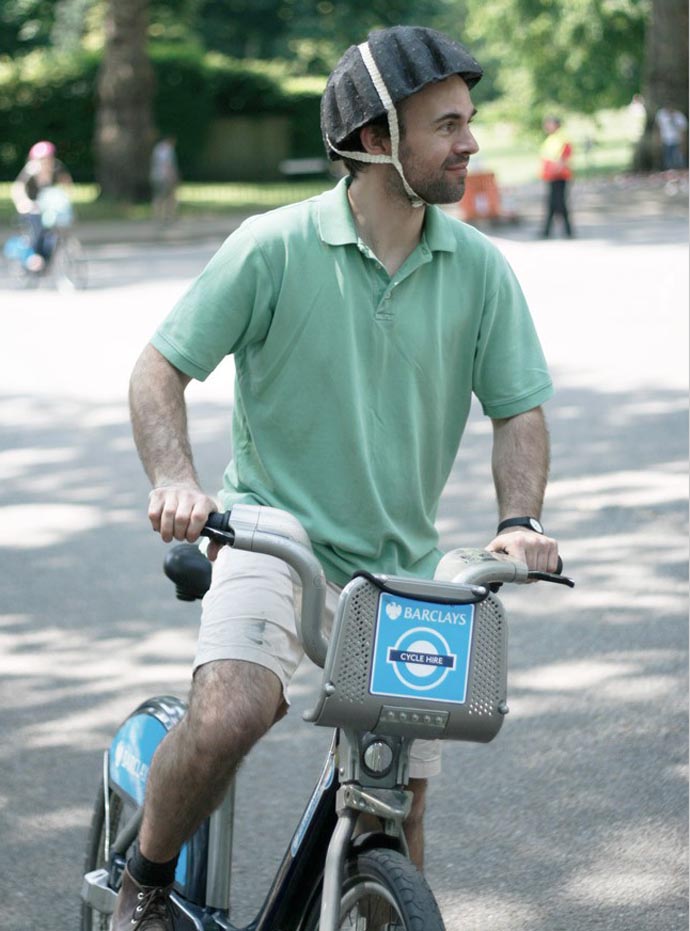 paper pulp cycle helmet