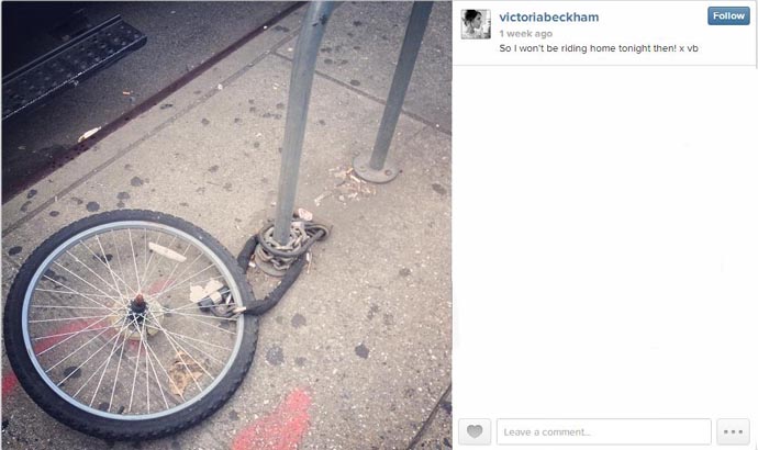 Victoria Beckham stolen bicycle