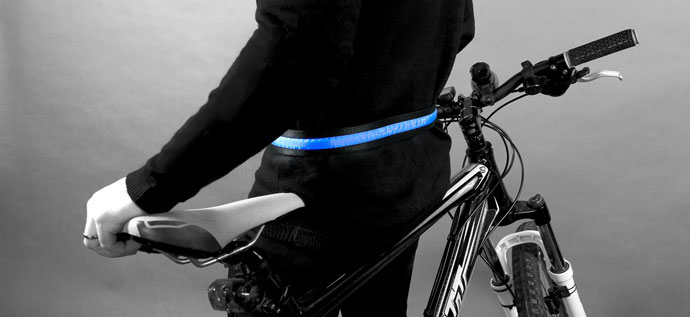 An illuminated belt means you need never be without a rear light