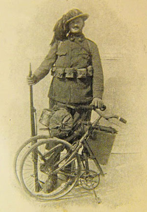 Bianchi folding bicycle of WWI era