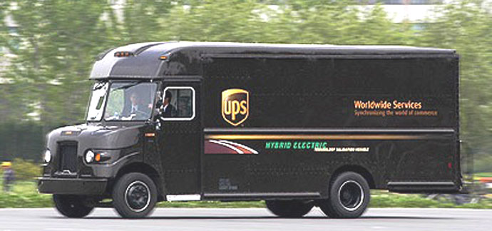 UPS delivery lorry