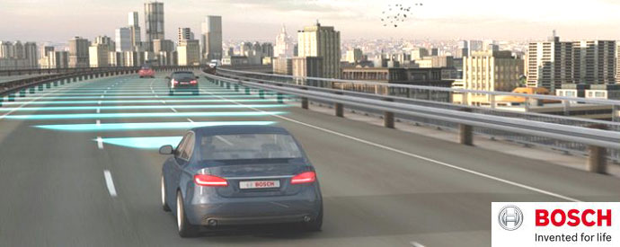 Bosch has developed radar, video and/or ultrasound to develop driver assistance systems, including a night vision option offered by Mercedes