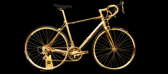 Gold plated bicycle costs £250,000