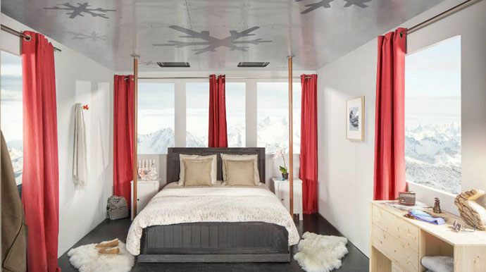 cable car bedroom at 9,000ft