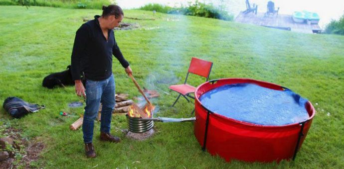 Nomad wood burning hot tub