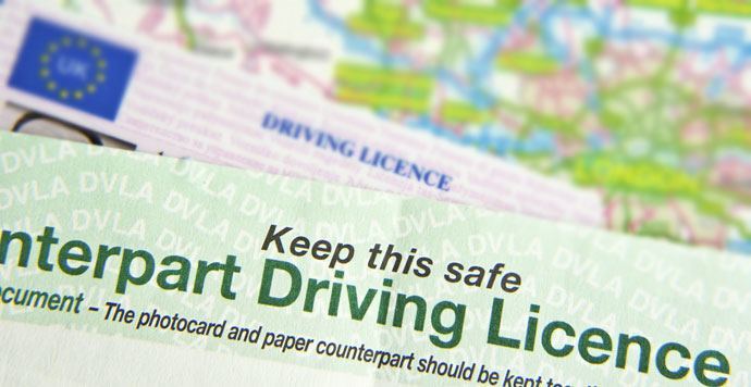 driving licence paper counterpart