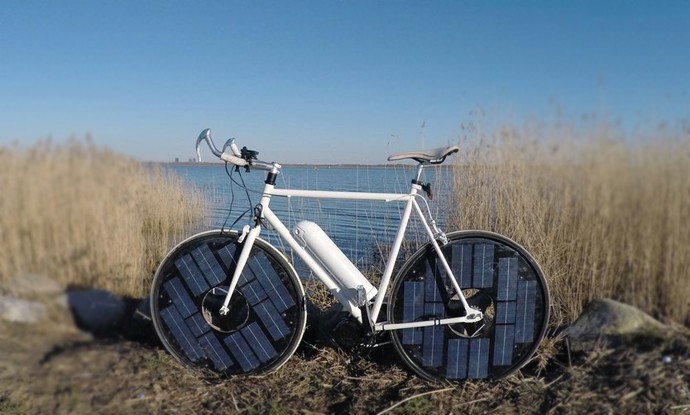 solar-powered bicycle