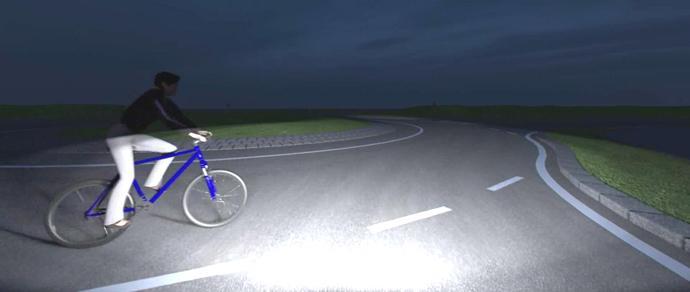 Ford car headlights to better illuminate cyclists