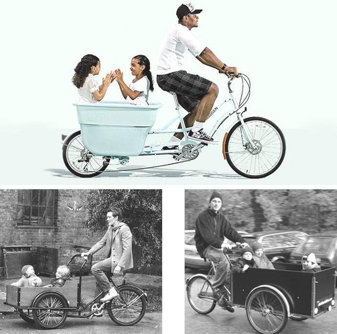 carrying kids by bike