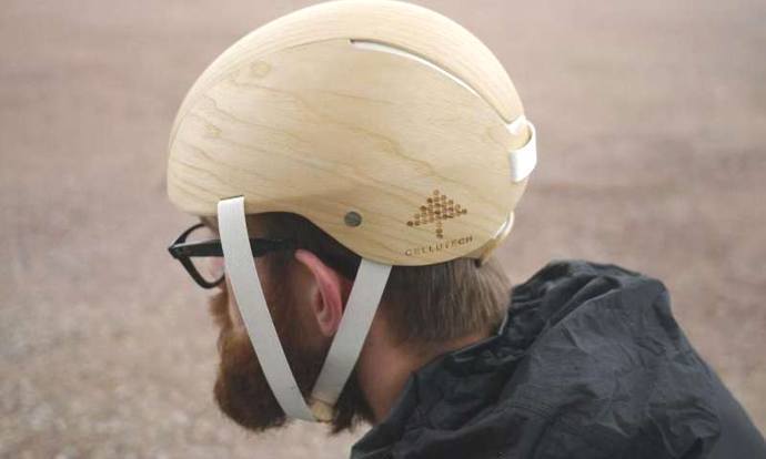 wooden cycle helmet