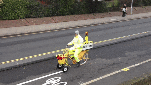 gritter bicycle, gritting bike