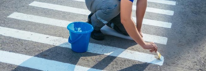 paint your own zebra crossing