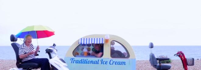 mobility scooter ice cream trailer